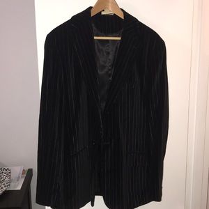 DKNY velvet black pinstripe blazer